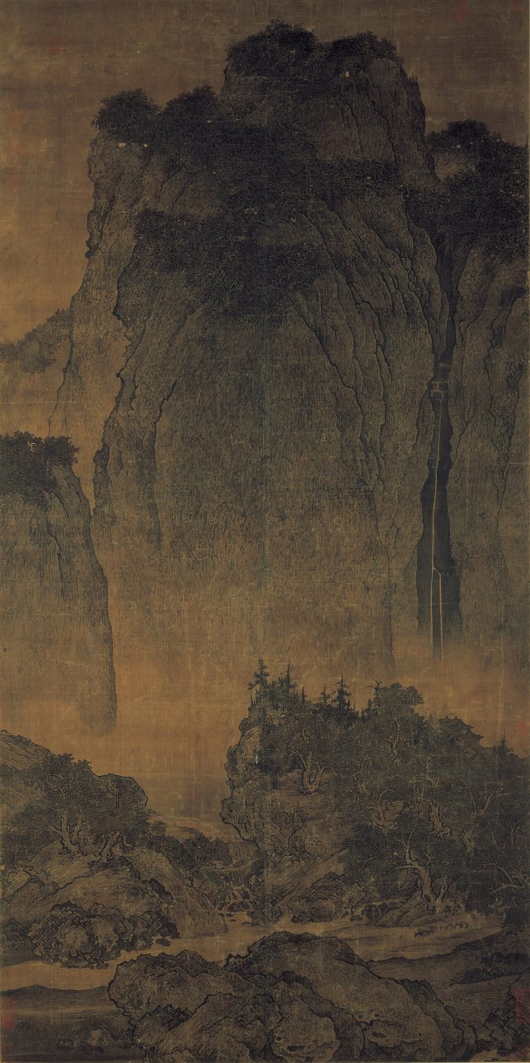 Travelers Among Mountains and Streams by Fan Kuan — classical Chinese mountain landscape